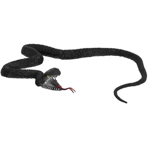 RueDeLaFete Serpent en caoutchouc : Noir pas cher