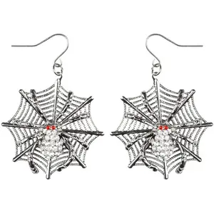 Comparateur de prix : paire boucles d'oreilles toile araignée adulte - boland 72074