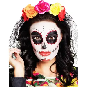 Comparateur de prix : Boland Serre-Tête Tiare Day of the Dead La Madrina avec Voile Noire