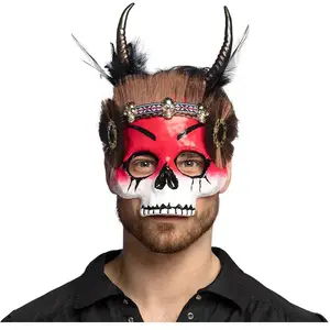 Boland - Masque Voodoo, Masque tête de mort, Accessoires pour déguisements, carnaval, fête de carnaval et Halloween