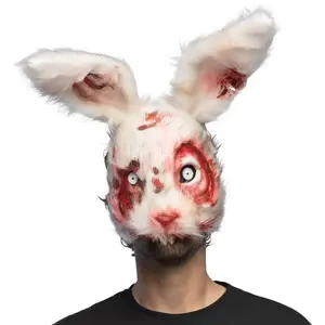 Boland Demi-masque peluche Lapin ensanglanté 72345BOL pas cher