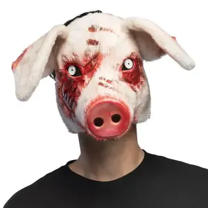 Boland Demi-masque peluche Cochon ensanglanté 72346BOL pas cher
