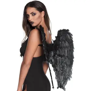 Comparateur de prix : Boland ailes d'ange 65 cm plume/polyester noir