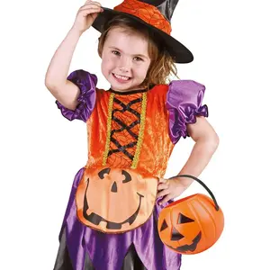 Comparateur de prix : Boland - Panier citrouille Halloween pour chasse aux bonbons, orange 14x16 cm Arancione