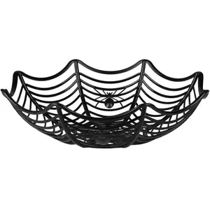 Boland Corbeille toile d'araignée plastique Halloween D 27 cm
