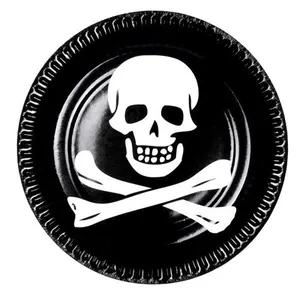 6 assiettes pirate 23cm pas cher
