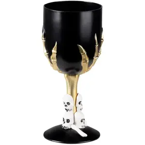 Comparateur de prix : Boland VERRE À PIED DÉCORATIF SQUELLETTE 25CL 17.5CM NOIR
