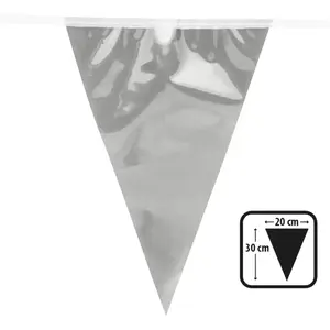 Boland GUIRLANDE 20 FANIONS ASPECT MÉTAL 10M ARGENT pas cher