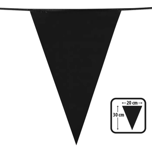 Boland Guirlande à fanions noirs 10m