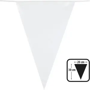 Boland Guirlande à fanions blancs 10m - Blanc