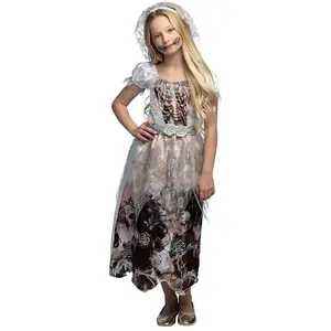 Comparateur de prix : Boland - Costume enfant mariée zombie, costumes de carnaval pour enfants, costume d'Halloween, costume d'horreur pour carnaval