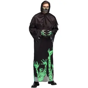 Comparateur de prix : Boland - Costume de faucheuse incandescente pour adultes, costume pour hommes, costume d'horreur pour Halloween ou carnaval