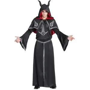 Comparateur de prix : Boland - Costume Démon noir pour adultes, déguisement de diable, set de costume pour Halloween, carnaval et fête à thème