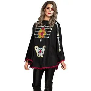 Comparateur de prix : Boland Poncho Jour des Morts - Blanc - Couleur principale: Noir - Couleur(s): Blanc