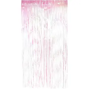 Boland - Rideau de feuilles irisées, 200 x 100 cm, décoration de fête brillante pour le réveillon, le mariage ou l'anniversaire, décoration, rideau de guirlandes pas cher