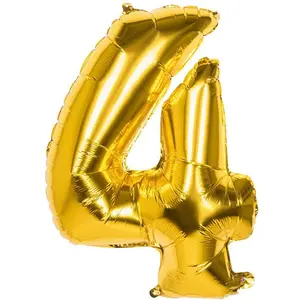 Boland Ballon chiffre - NO NAME - Or - Aluminium - 86 cm - Anniversaire - Adulte - Mixte