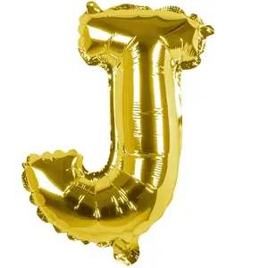 RueDeLaFete Ballon aluminium mylar lettre J,  or pas cher