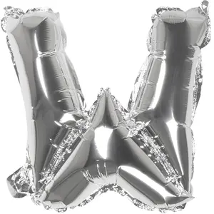 Boland 22122 Ballon gonflable Lettre W Argenté 36 cm pas cher