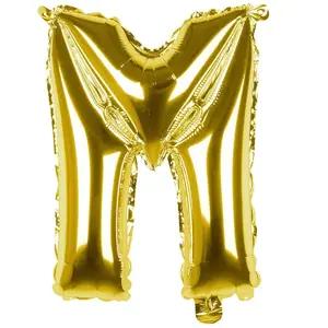 RueDeLaFete Ballon aluminium mylar lettre M,  or pas cher