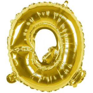 RueDeLaFete Ballon aluminium mylar lettre Q,  or pas cher