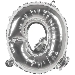 RueDeLaFete Ballon aluminium mylar lettre Q,  argent pas cher