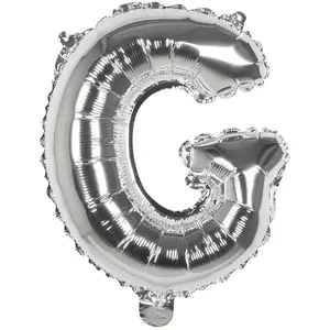 RueDeLaFete Ballon aluminium mylar lettre G,  argent pas cher