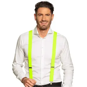 Comparateur de prix : Boland Bretelles néon jaune - Accessoire rigolo pour soirée fluo