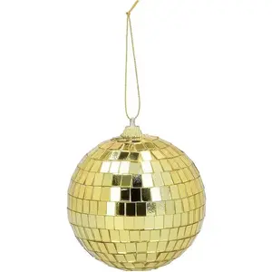 Boland BOITE de 6 Boules à facettes 8cm, Or pas cher