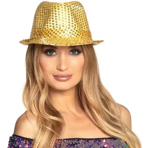 Comparateur de prix : Boland Chapeau Popstar Sequins Or