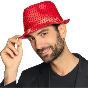 Comparateur de prix : Boland Chapeau Popstar Sequins Mesdames taille unique rouge