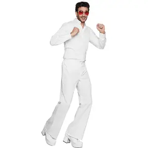 Comparateur de prix : Boland-Bol01991 Pantalon de fête Disco pour Danse, Blanc, 10117860, Taille Unique