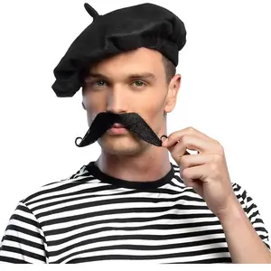 Comparateur de prix : Boland moustache hommes français noir