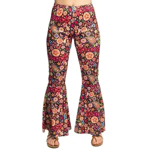 Comparateur de prix : Pantalon flare Flower power - M stretch