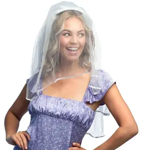 Boland 01424 - Voile de mariée blanc, Accessoires pour costumes, Harreif pour JGA, Carnaval, Fête à thème et Mariage pas cher