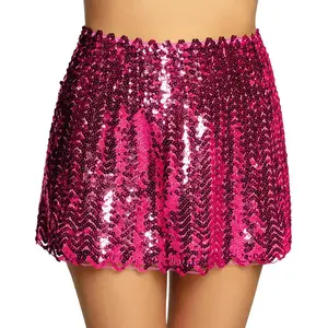Comparateur de prix : Minijupe Sequins fuchsia - M/L