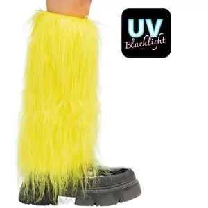 Paire jambières Rave jaune fluo UV