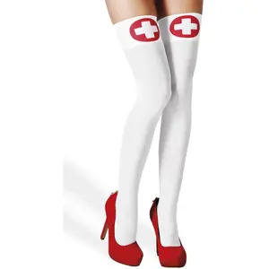 Comparateur de prix : paire de bas blanc croix rouge infirmière - boland 02254