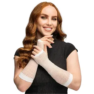 Paire gants coude Mesh blanc 02991BOL