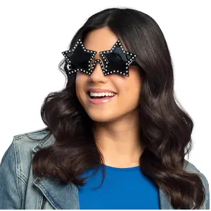 Comparateur de prix : Boland Lunettes - Rock Star - Noir - Monture en plastique - Strass - Adulte