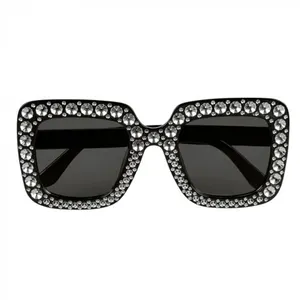 Comparateur de prix : Boland Lunettes Bling Bling - Noir - Femme - Fausses pierres précieuses