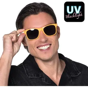 Boland Lunettes party Pop orange fluo UV pas cher