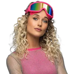 Comparateur de prix : Non communiqué paire de lunettes festives ski rose fluo adulte - boland 02701