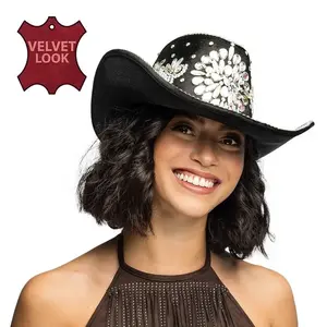 Chapeau cowboy Crystal noir