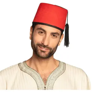 Comparateur de prix : JADEO chapeau tarbouche fez rouge moyen-orient homme - boland 04016