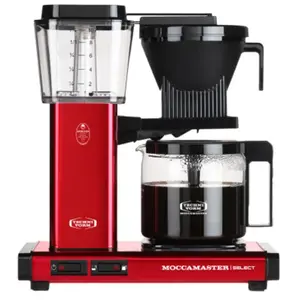 MOCCAMASTER 53990 MÉTALLIQUE CAFETIÈRE, ALUMINIUM, 1.25 LITERS, ROUGE