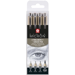 Comparateur de prix : SAKURA Pigma micron fineliner set Cool gray 4pcs