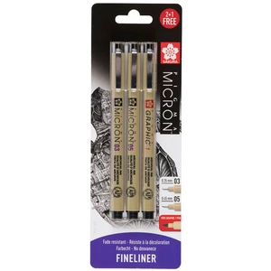 Comparateur de prix : Sakura Feutre Pigma Micron Set 03 + 05 + Pointe épaisse 1 mm