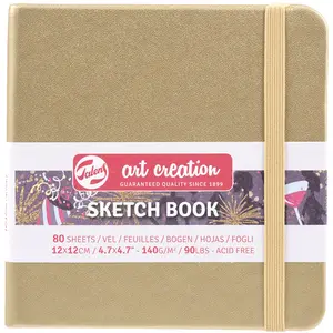 Comparateur de prix : Art Creation Carnet Croquis 12x12 cm - 80 feuilles - 140g - or blanc - Royal Talens