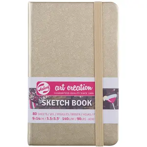 Comparateur de prix : Art Creation Carnet Croquis 9x14 cm - 80 feuilles - 140g - Or Blanc - Royal Talens