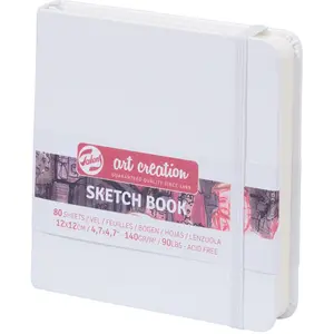 Comparateur de prix : Carnet Croquis - 12x12cm - 80 Feuilles - 140g - Blanc - Royal Talens